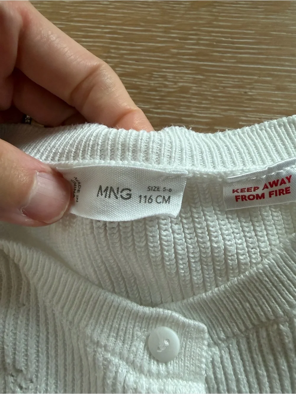Mango Ivory Button-Front Knit Cardigan